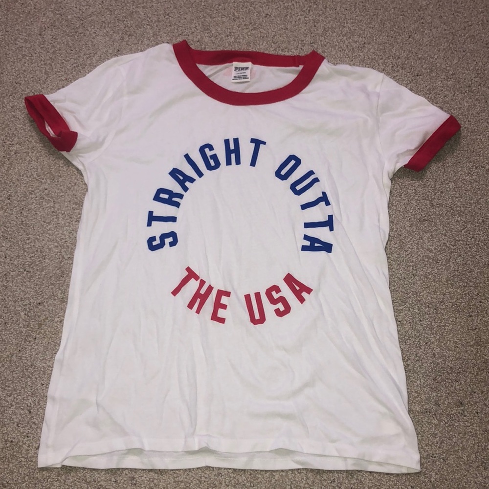 USA PINK Ringer Tee